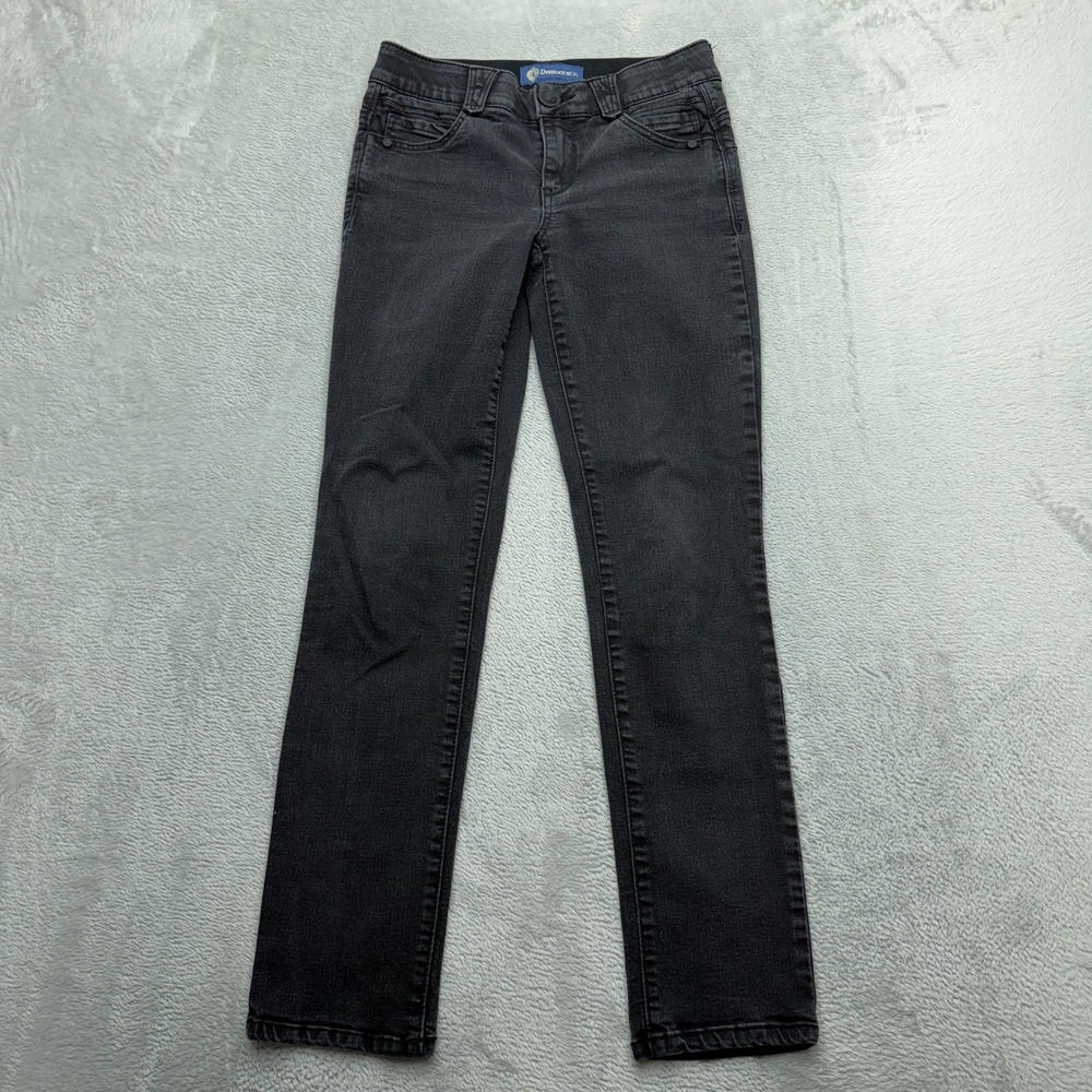 Democracy Jeans Womens 0P Black Absolution Straight Leg Stretch Denim Pants